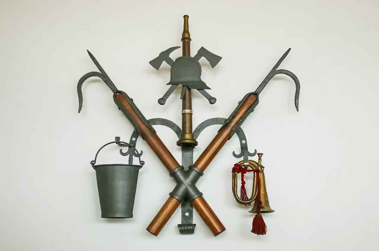 Das originale handgefertigte Logo der Feuerwehr Etscheid